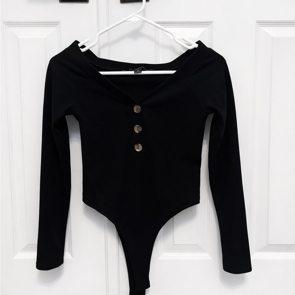 HYFVE Black Long Sleeve Bodysuit
